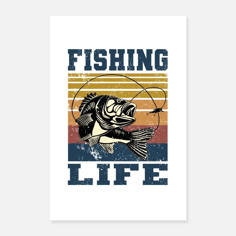 Vie de pêche Poster 40 x 60 cm