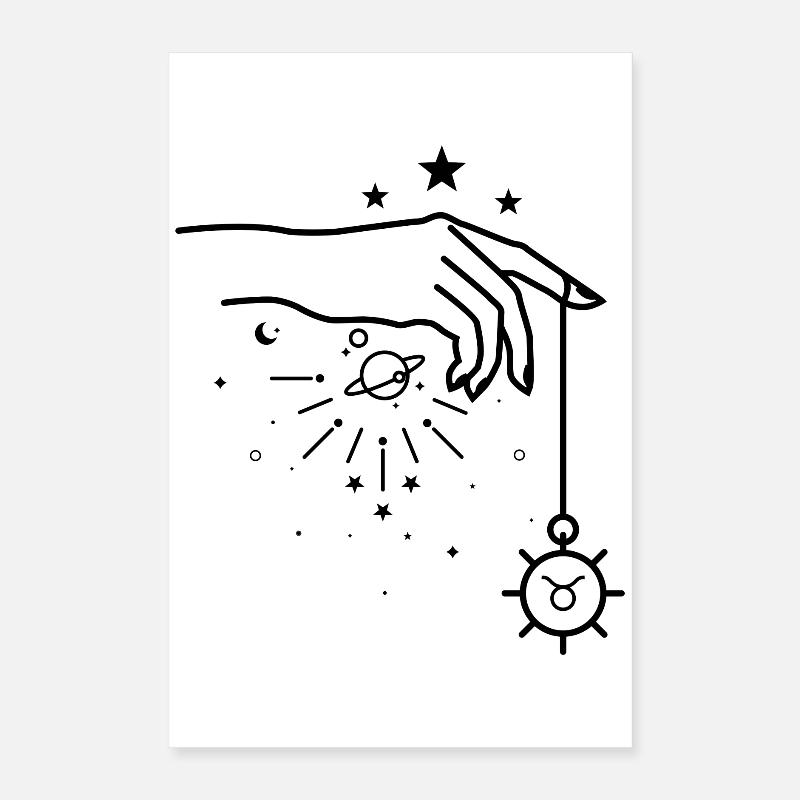 Astrologie du zodiaque Taureau Poster 40 x 60 cm