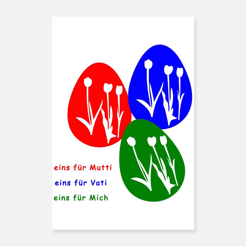 Easter Eggs Easter Poster 16" x 24" (40x60 cm)