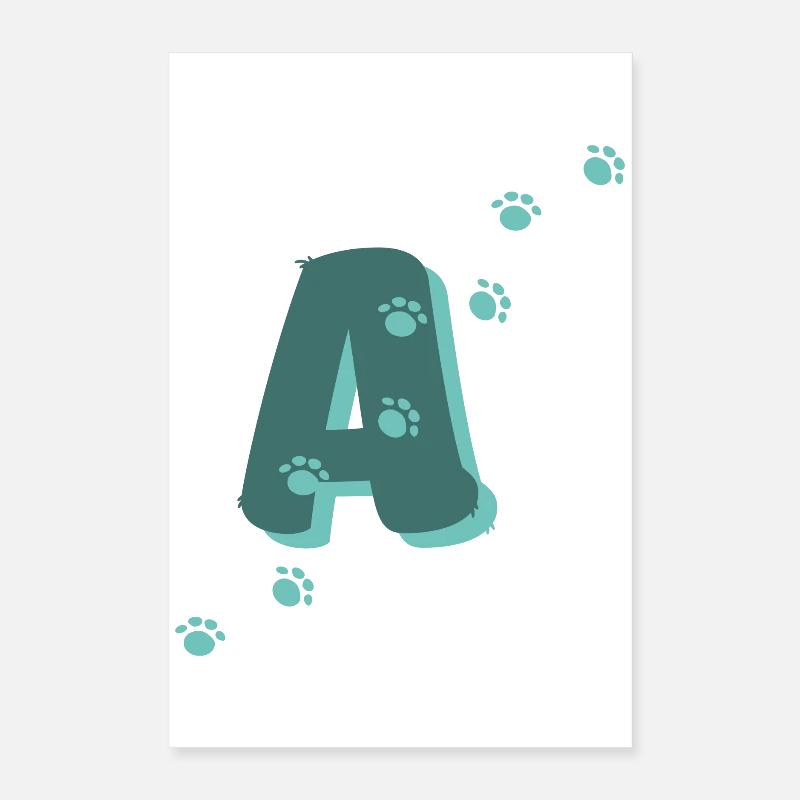 Pattes Lettre A Poster 40 x 60 cm