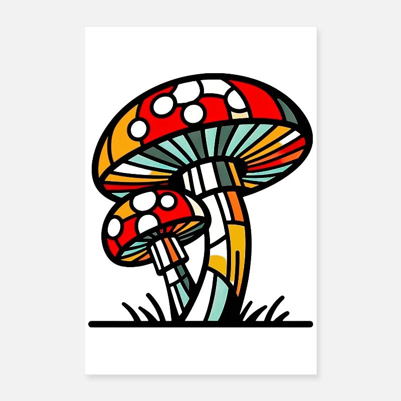 Fungo Funghi Mushroom Mushrooms Poster 16" x 24" (40x60 cm)
