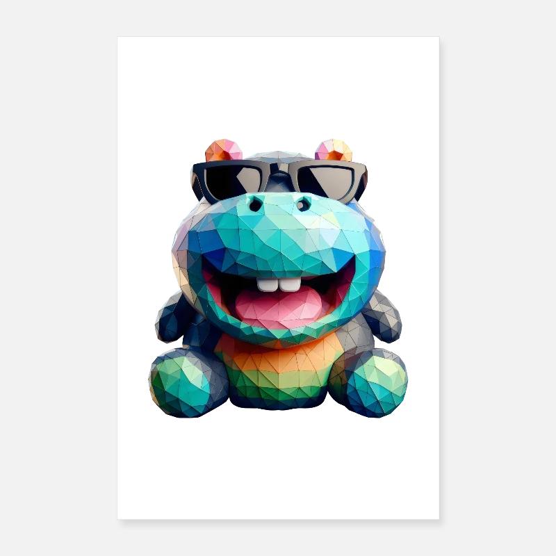 hippo fun Poster 40 x 60 cm
