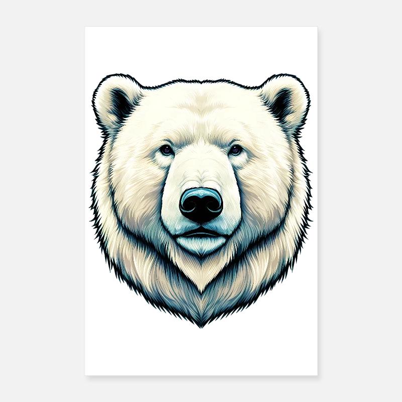 Ours polaire blanc Poster 40 x 60 cm