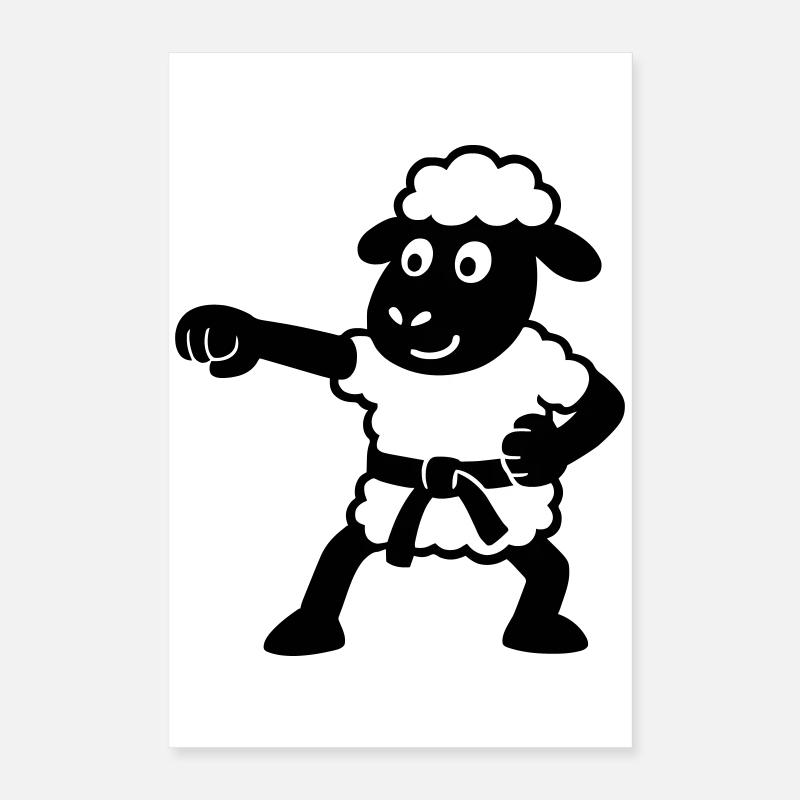 Karate Schaf Poster 40x60 cm