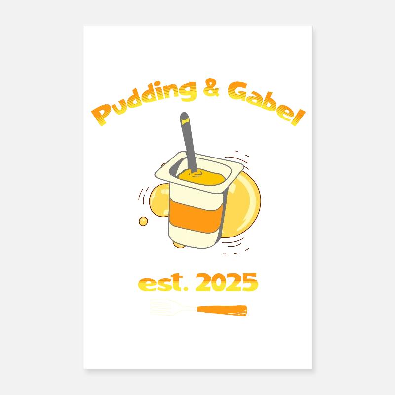 Pudding & Gabel Est. 2025 Poster 40x60 cm
