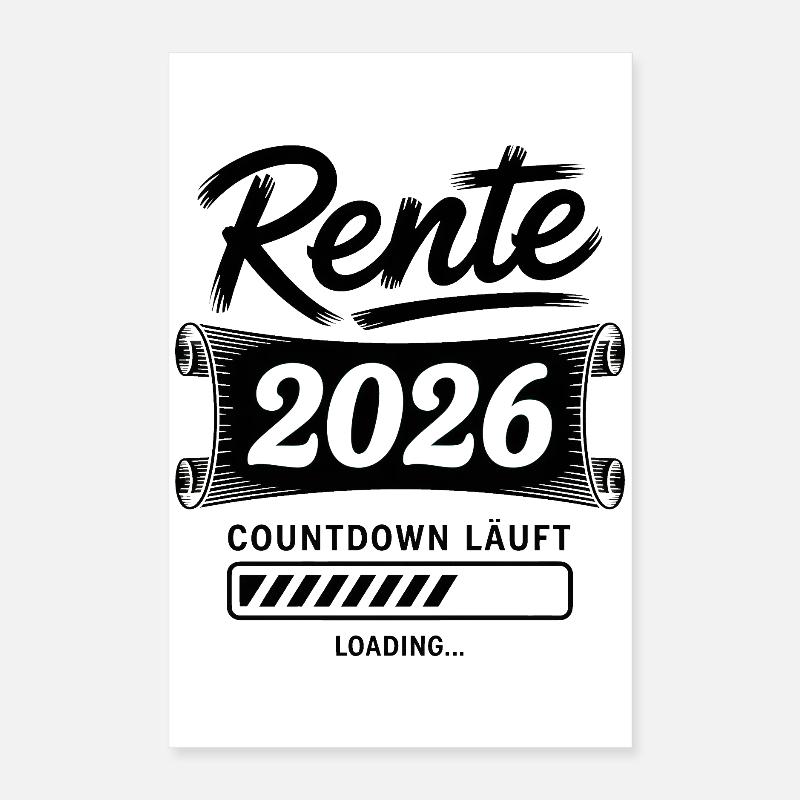 Rente 2026 Countdown Poster 40x60 cm