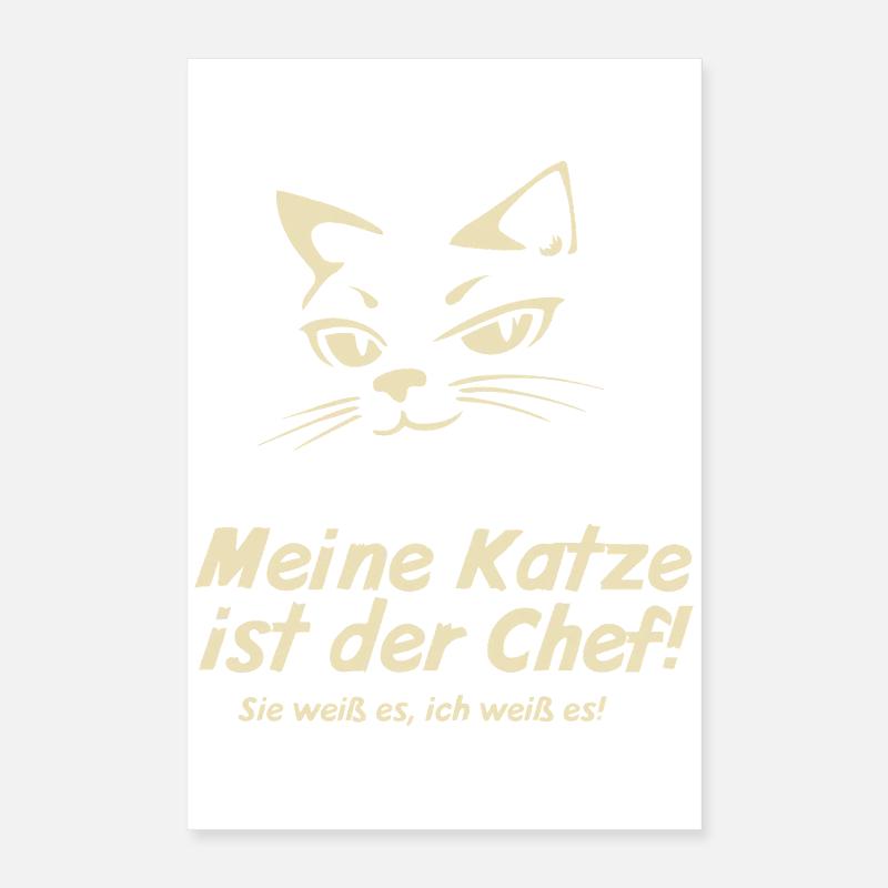 Mon chat est le patron Poster 40 x 60 cm