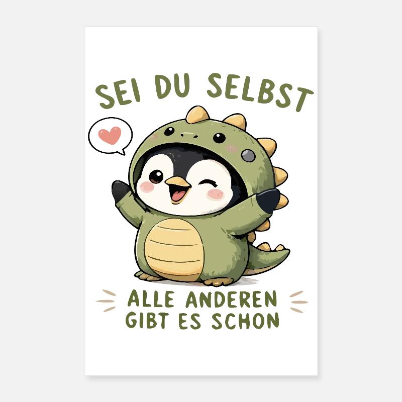 Sei du selbst - Pinguin Poster 40x60 cm