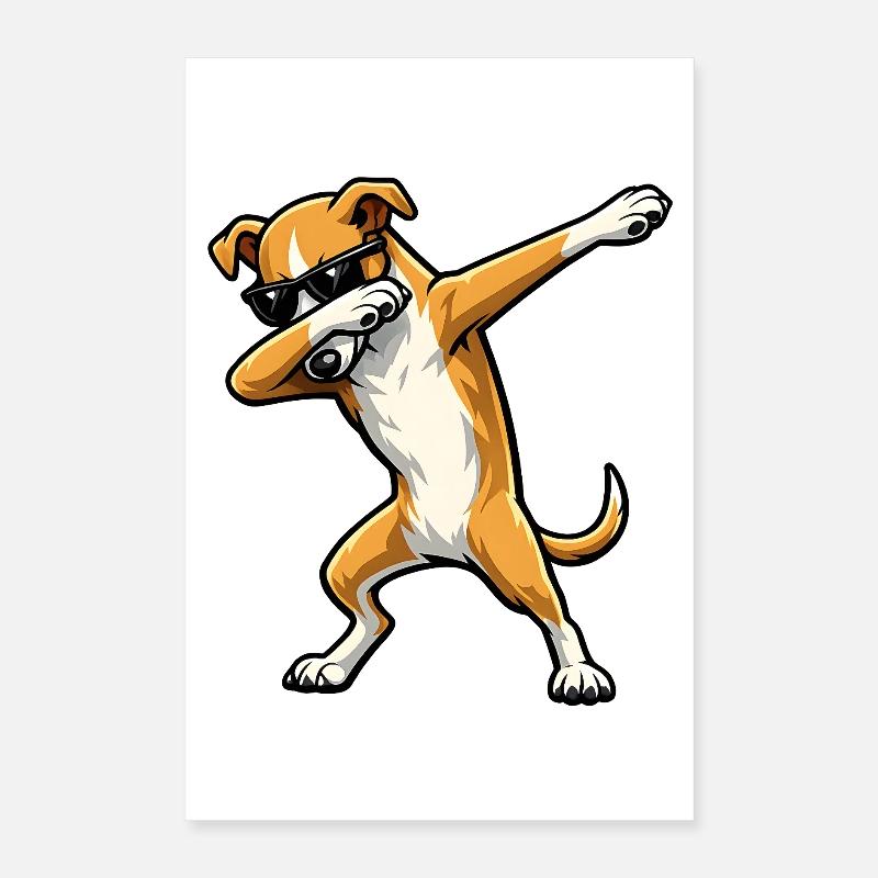 Dabbing Galgo Español Poster 40x60 cm