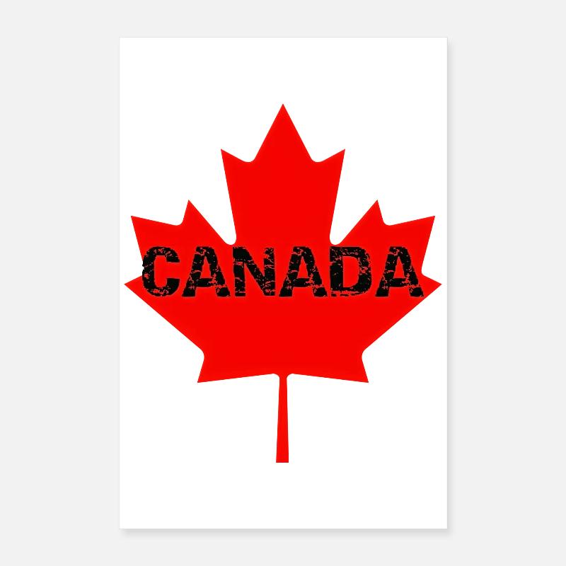Faded Canada Maple Stamp Poster 16" x 24" (40x60 cm)