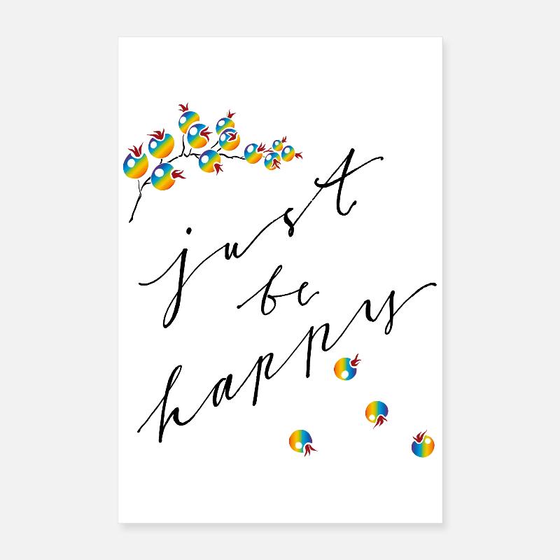 Soyez simplement heureux Poster 40 x 60 cm
