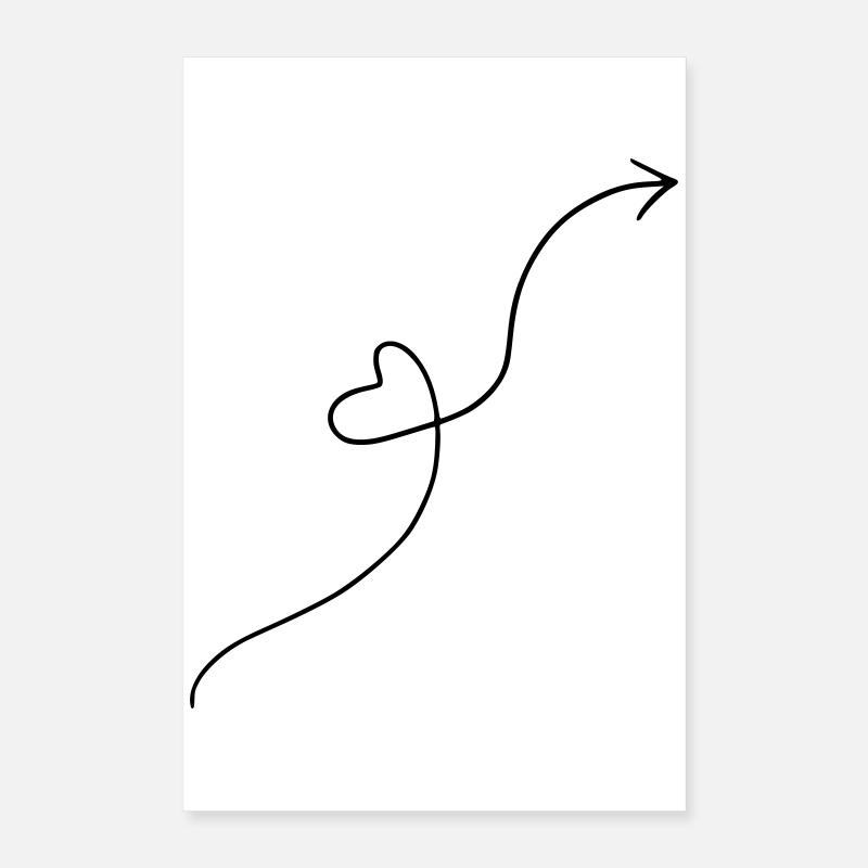 Flèche du cœur Poster 40 x 60 cm