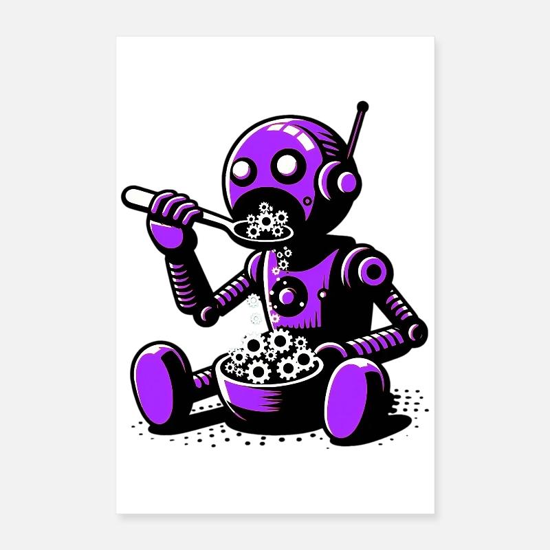 Martian Extraterrestrial Alien Robot Poster 16" x 24" (40x60 cm)