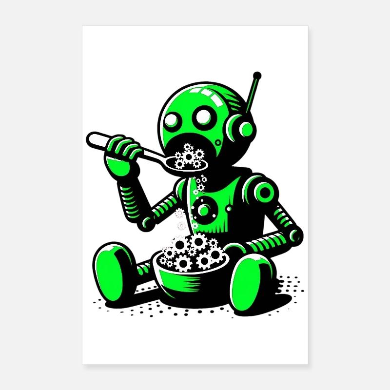 Alien Extraterrestrial Robot Poster 16" x 24" (40x60 cm)