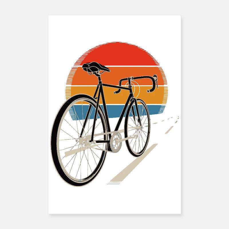 Bicycle Journey at Sunset Poster 16" x 24" (40x60 cm)