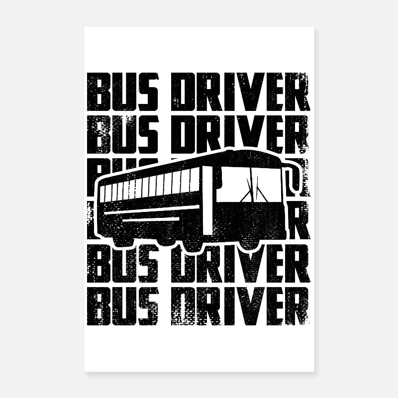 chauffeur de bus Poster 40 x 60 cm