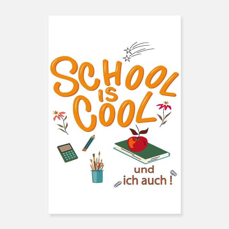 School is Cool Schoolchild Poster 16" x 24" (40x60 cm)
