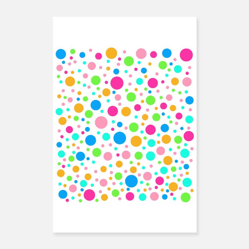 Spotty Rainbow Dots Tee Poster 16" x 24" (40x60 cm)