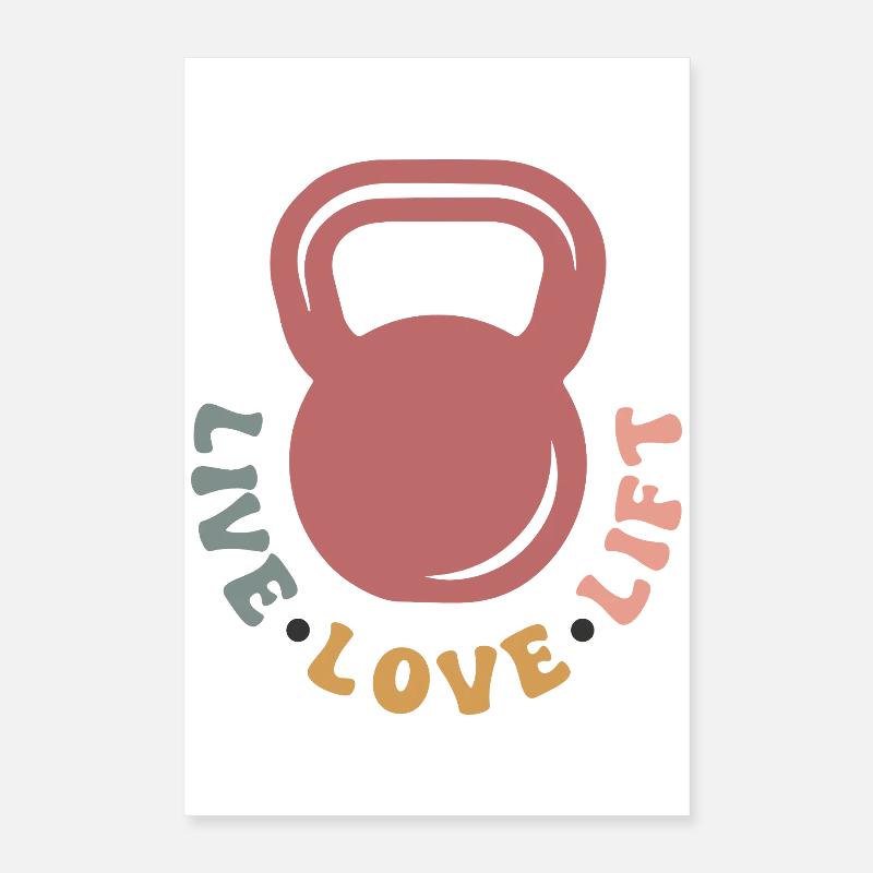 Kettlebell One Love Poster 40x60 cm
