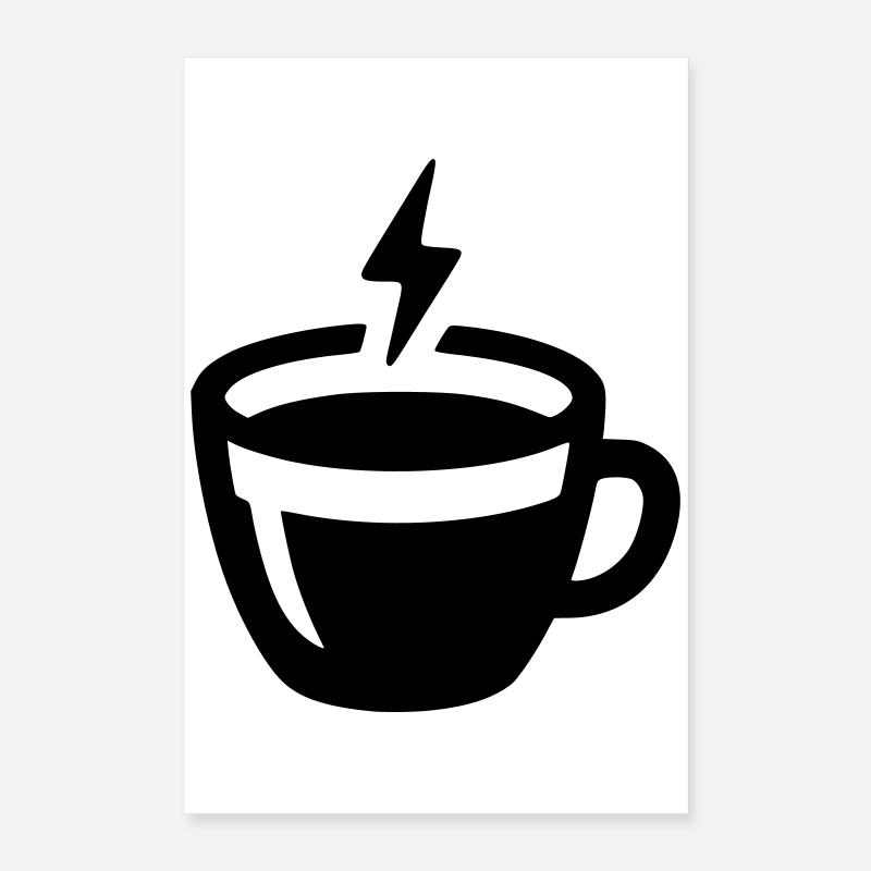 Energy Kick: Coffee Mug with Lightning Symbol Poster 16" x 24" (40x60 cm)