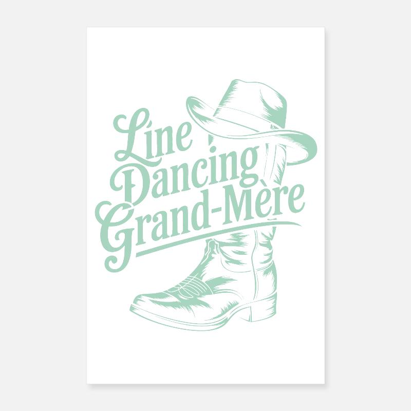 Line Dancing Oma Poster 40x60 cm