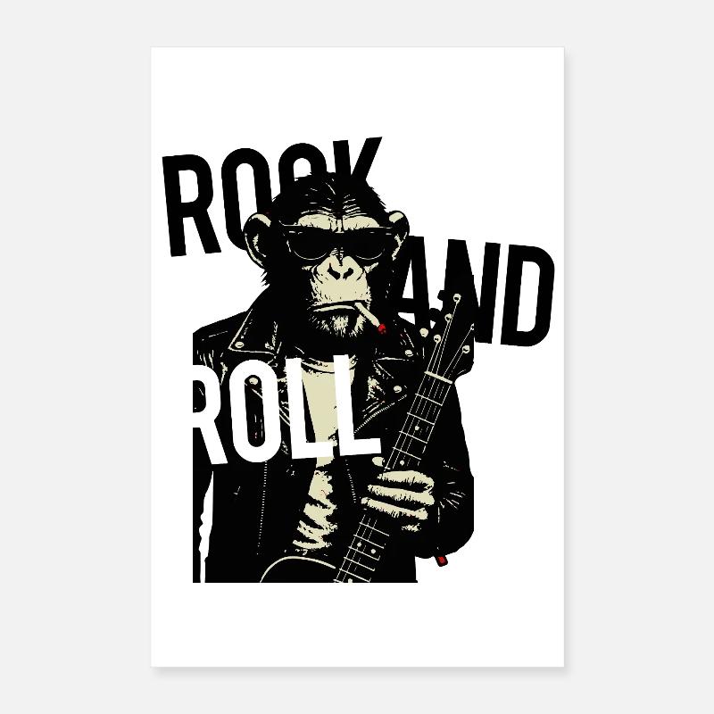 Rollin Monkey Rock Poster 40x60 cm