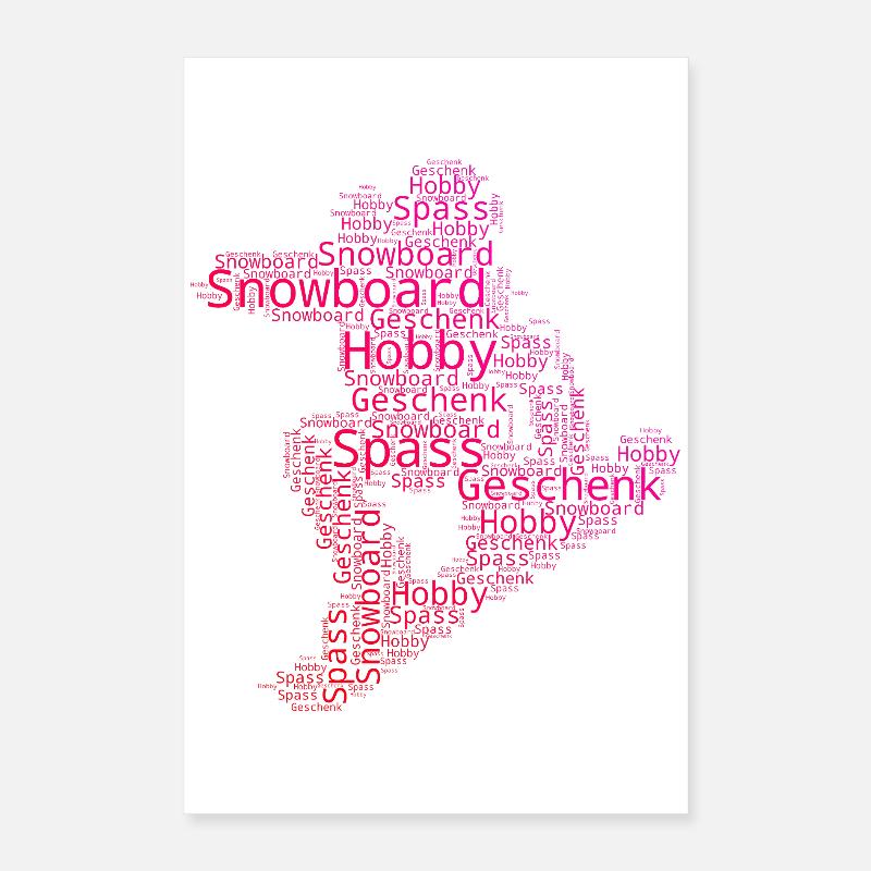 Direkte Snowboard Aussage Poster 40x60 cm