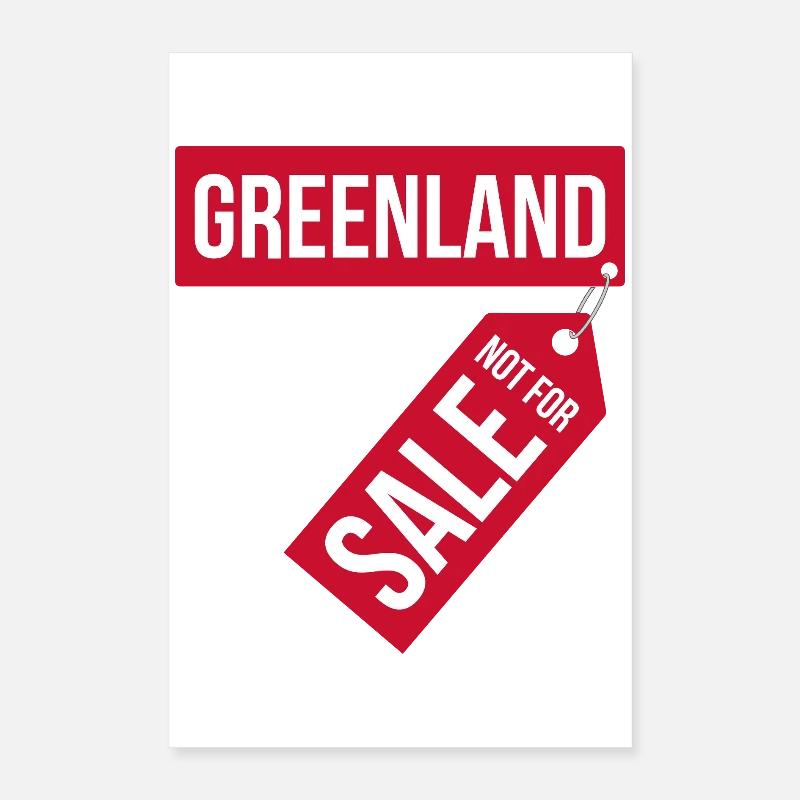 Groenland Non à vendre Poster 40 x 60 cm