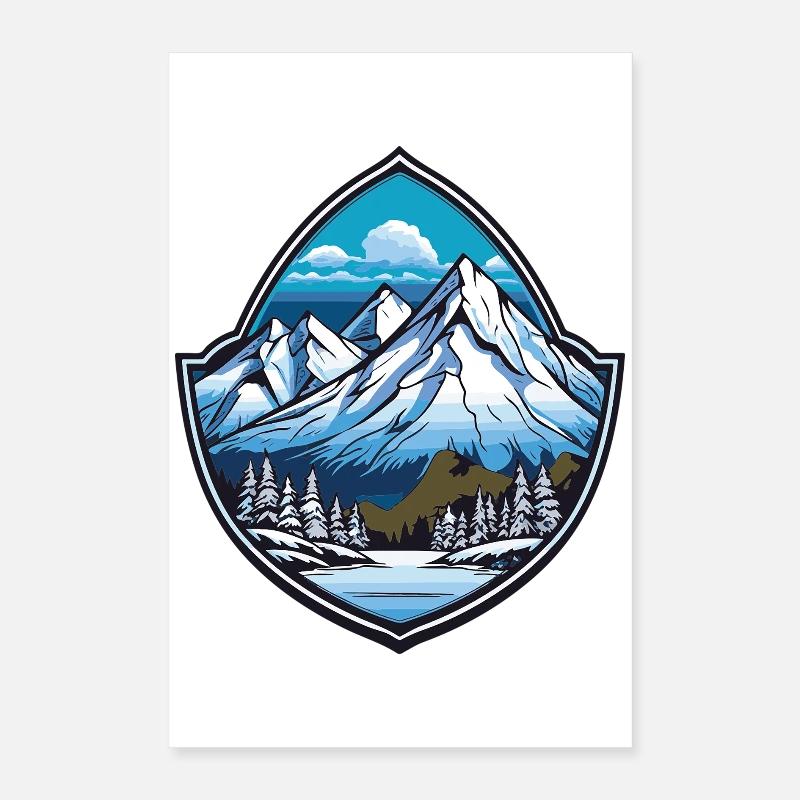 Mountains Poster 16" x 24" (40x60 cm)