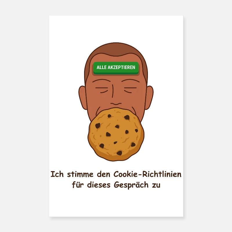 Datenschutz Cookie, Richtlinien Ironie Poster 40x60 cm