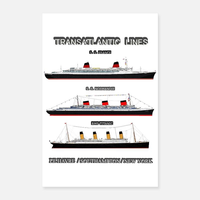 TRANSATLANTIC LINES Louis RUNEMBERG © Adagp Poster 40 x 60 cm