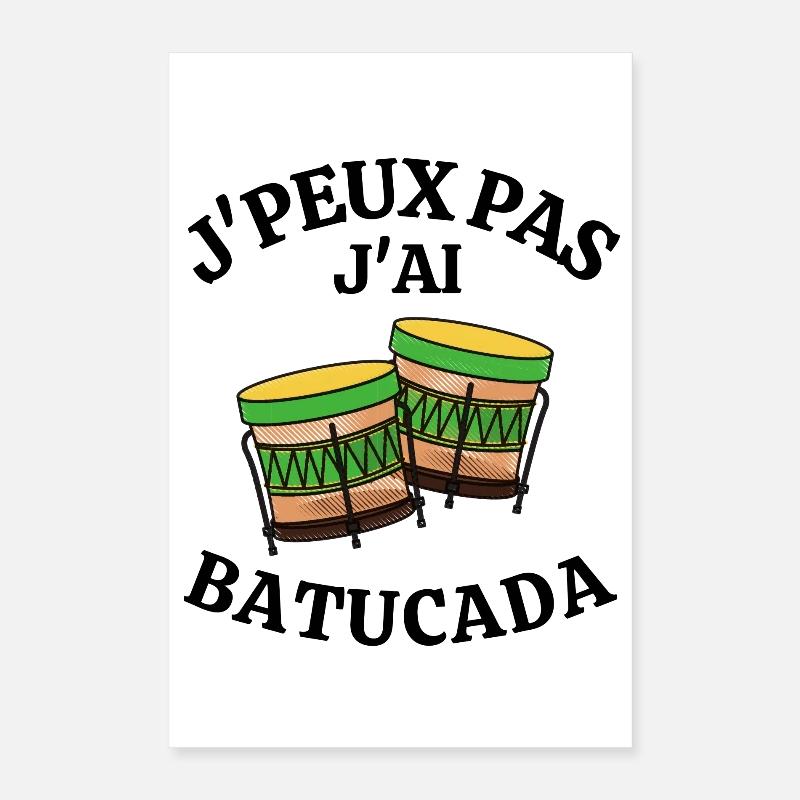 batucada, Brésil, carnaval de rio, samba Poster 40 x 60 cm