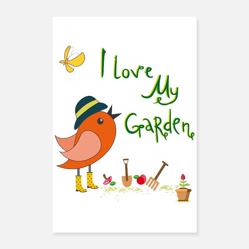 J’aime mon jardin printemps Poster 40 x 60 cm