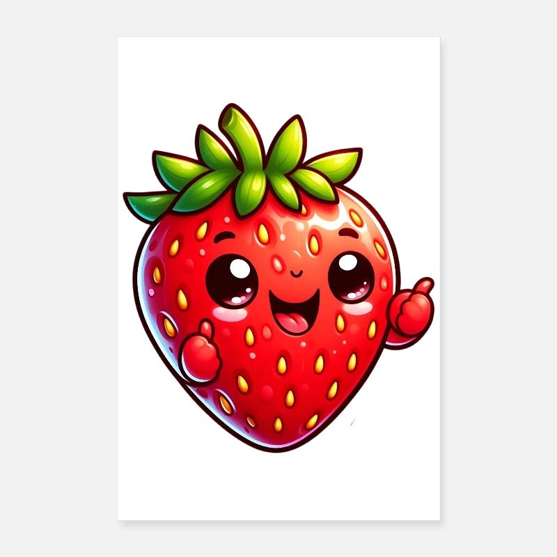 Erdbeer-Erdbeeren Poster 40x60 cm