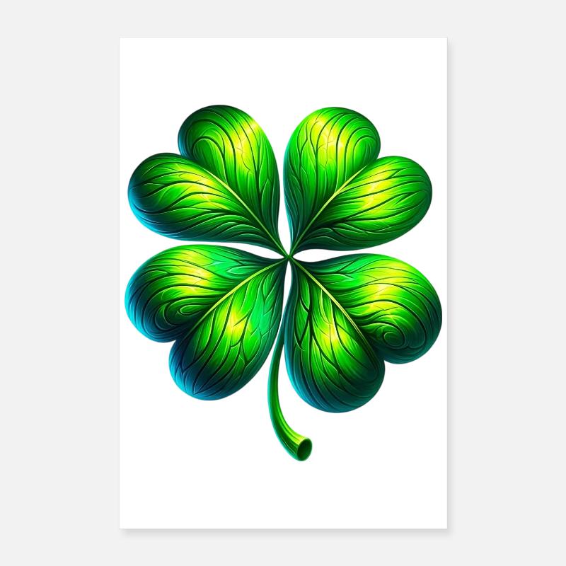 Trèfle à quatre feuilles Poster 40 x 60 cm