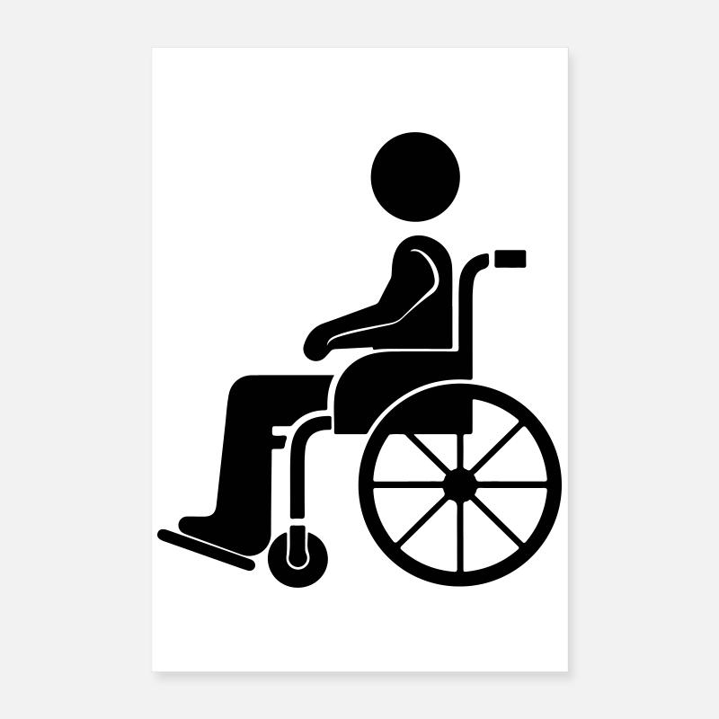Icône du fauteuil roulant Poster 40 x 60 cm
