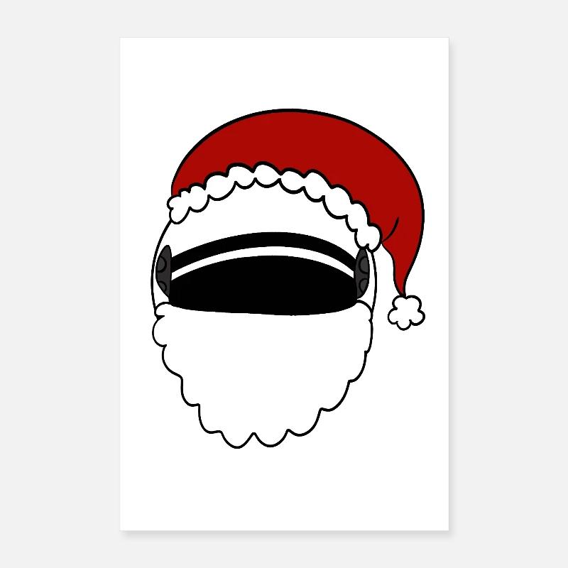 Casque du Père Noël Poster 40 x 60 cm