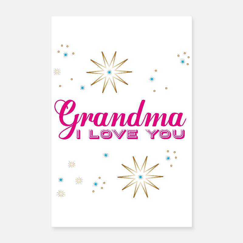 Oma ich liebe dich Poster 40x60 cm