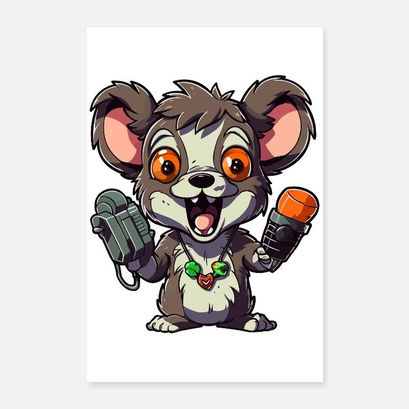 Chibi Rat Microphone Combo Poster 16" x 24" (40x60 cm)