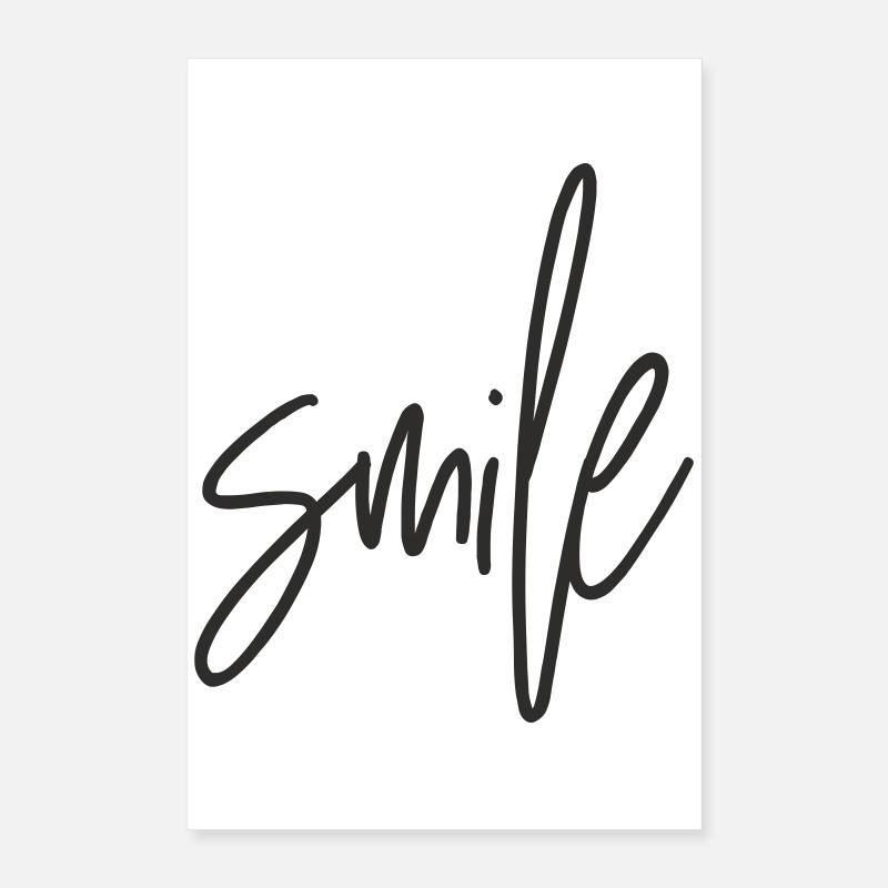SMILE – Positive text design for a good mood Poster 16" x 24" (40x60 cm)