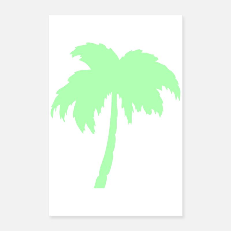 Palme Mint Silhouette Poster 40x60 cm