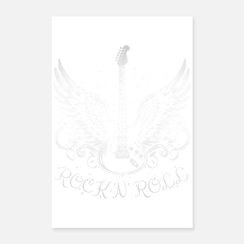 Rock 'n' Roll Guitar Poster 40x60 cm