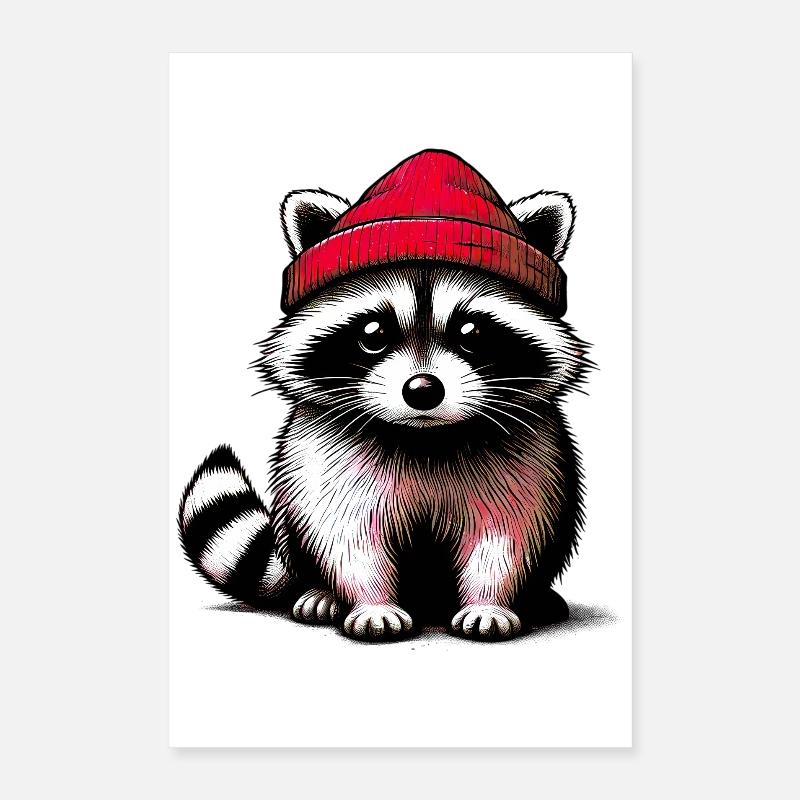 Waschbär Poster 40x60 cm