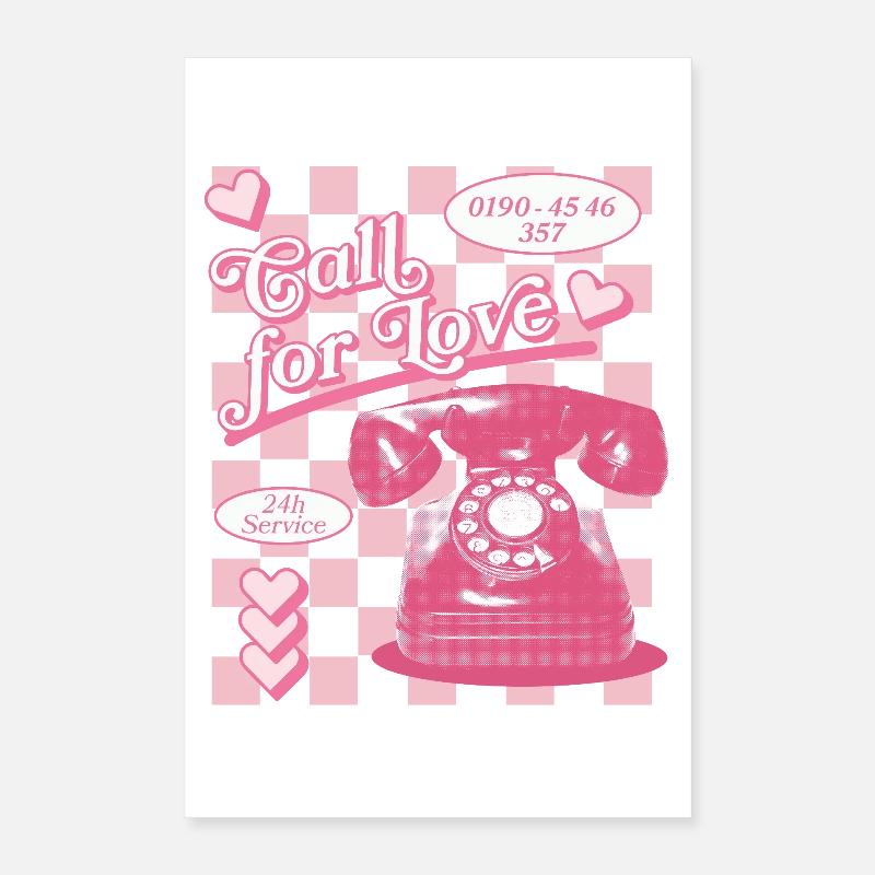 Call for Love Hotline Ästhetik Poster 40x60 cm