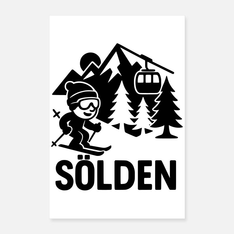 Sölden Ski Poster 16" x 24" (40x60 cm)