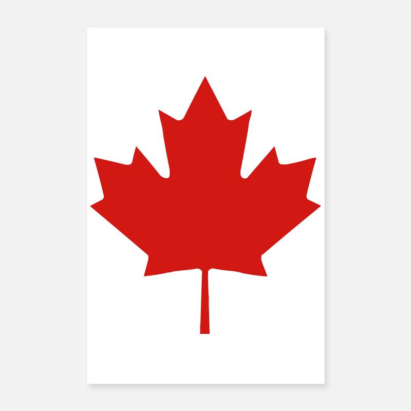 Emblème des silhouettes de la feuille d’érable Poster 40 x 60 cm