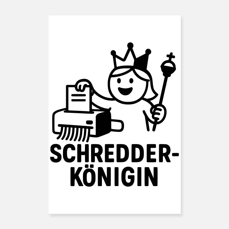 Shredder Queen Office Funny Files Shredder Poster 16" x 24" (40x60 cm)