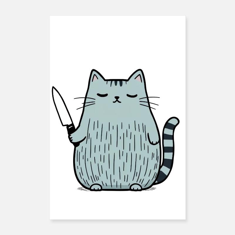 6-7 Internet Meme 6 7 Snack Katze Poster 40x60 cm