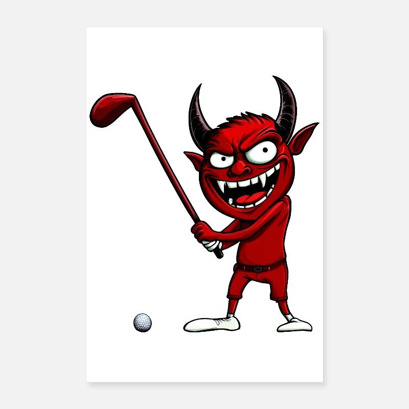 Golf Teufel Poster 40x60 cm