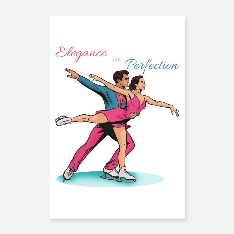 Eleganz auf dem Eis, Eiskunstlauf Poster 40x60 cm